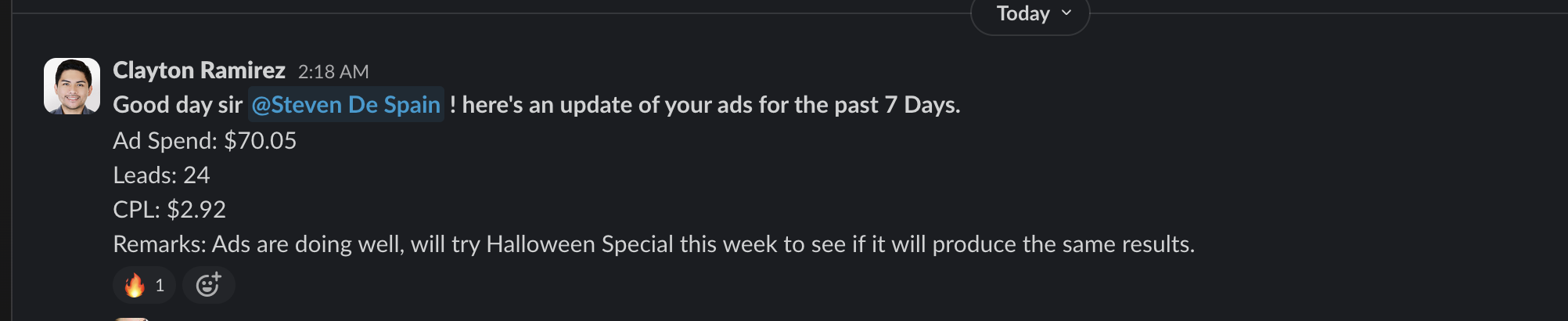 Client win