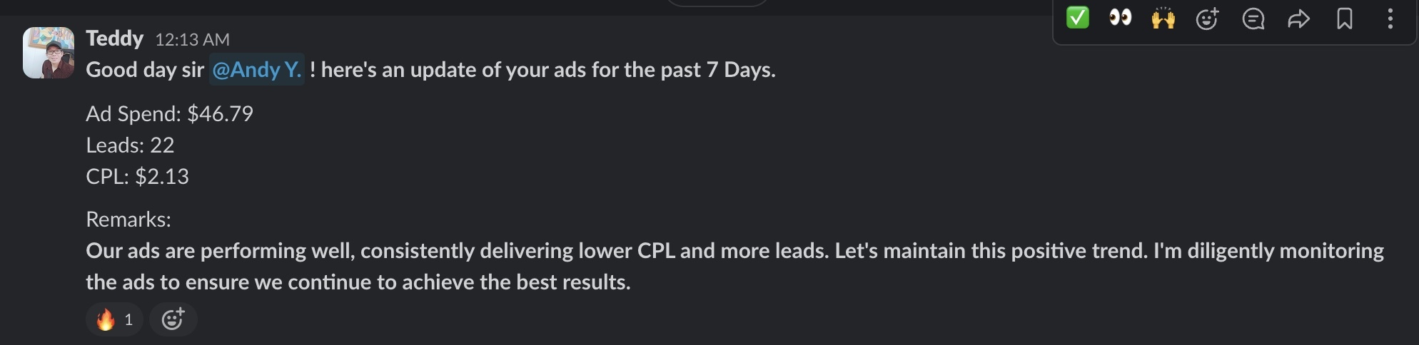 Client win